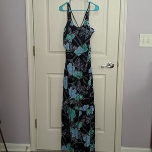 Floral full length summer dress LOFT SZ 4